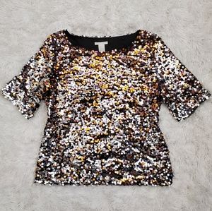 H&M Sequined Party Top